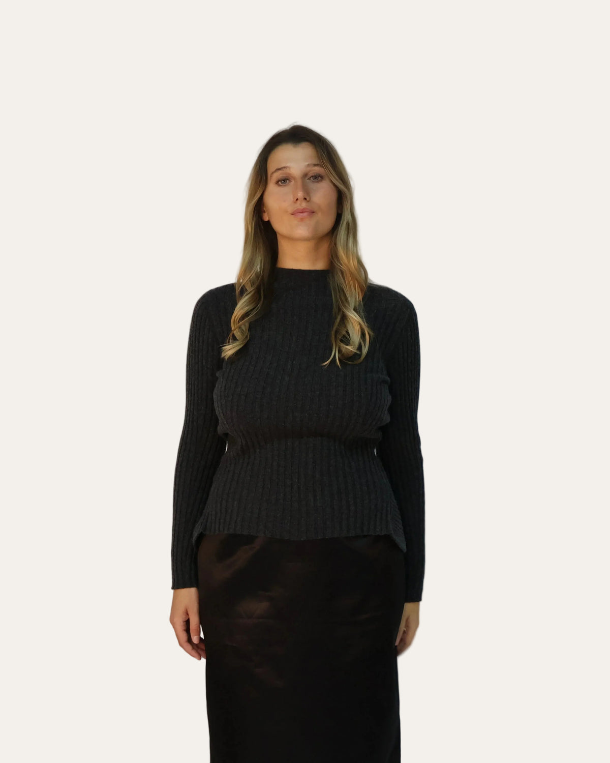 Maglione a Coste con Baschina