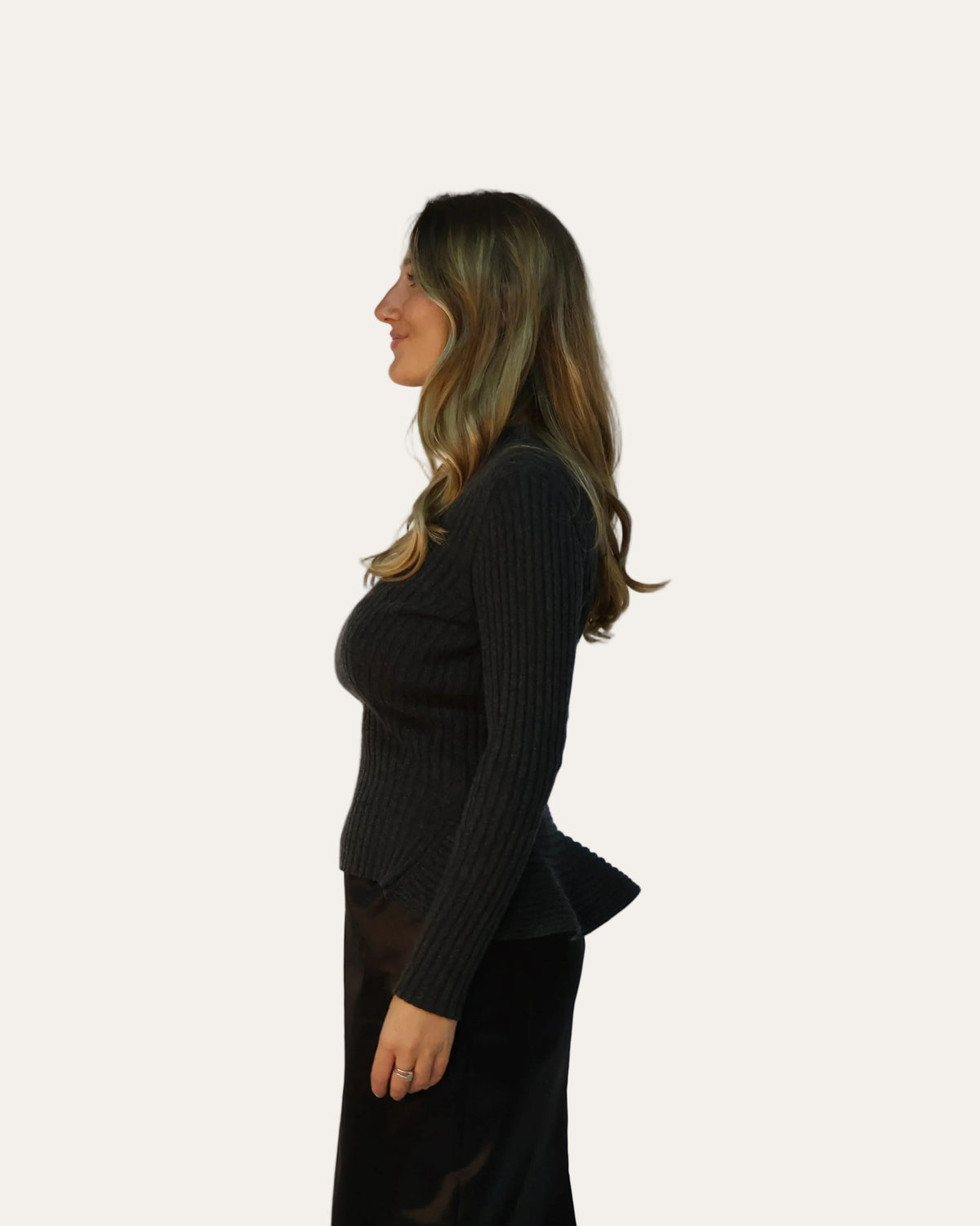 Maglione a Coste con Baschina