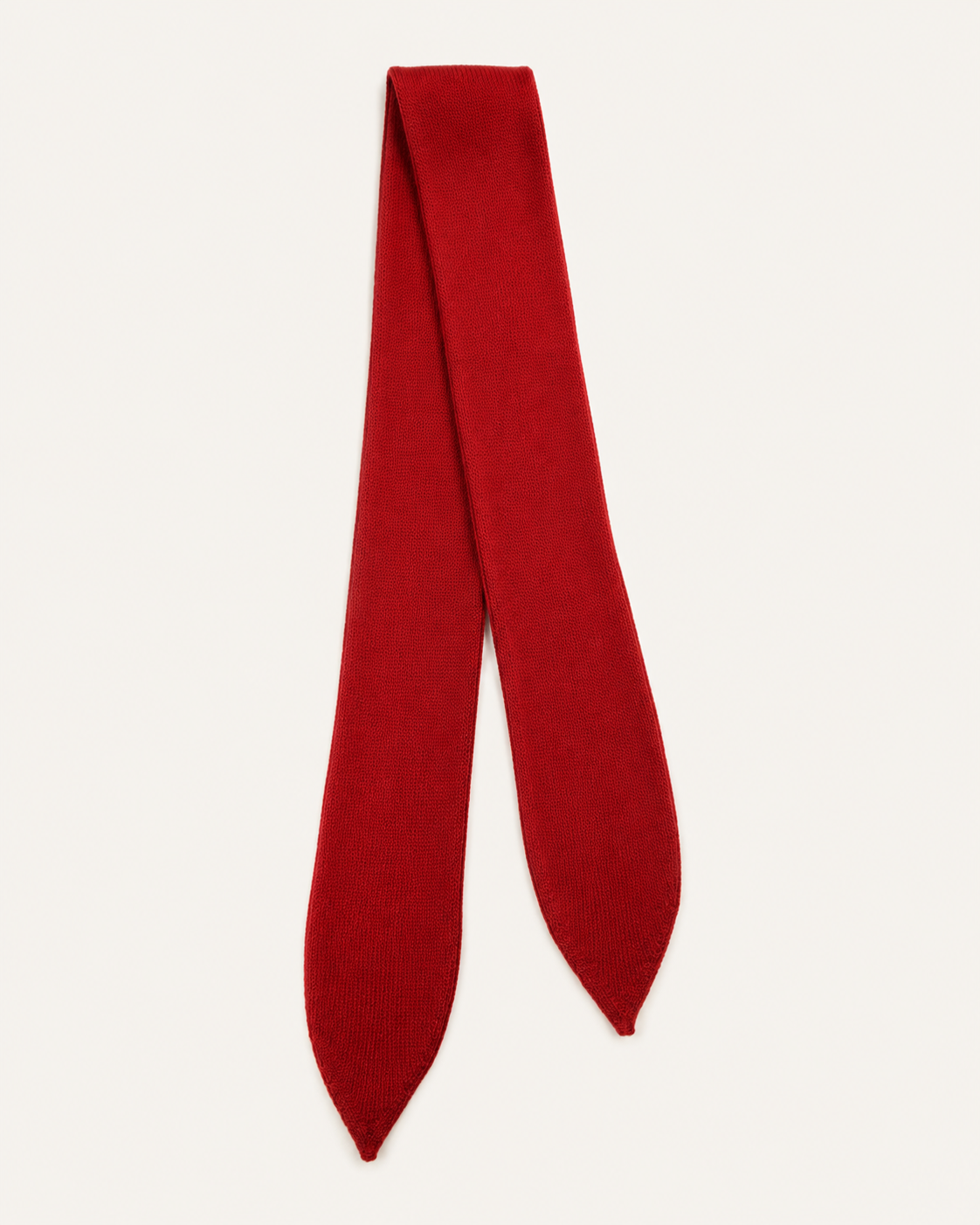 Sciarpa cravatta Cashmi in cashmere rosso.